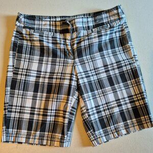 Ann Taylor Black & White Plaid Shorts